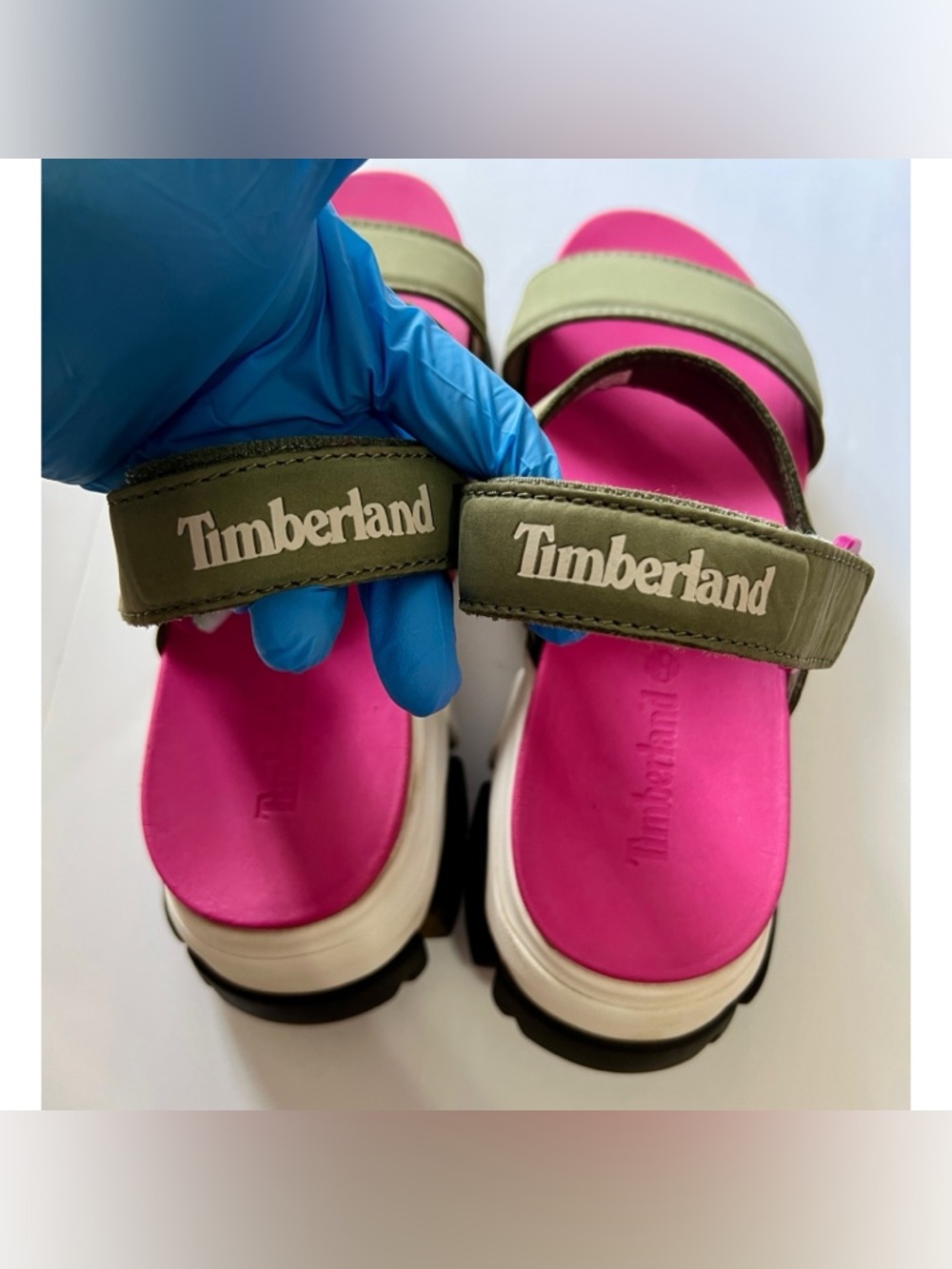 Timberland Adley Way dark green & pink backstrap sandals US Women’s 8.5 - Picture 12 of 12